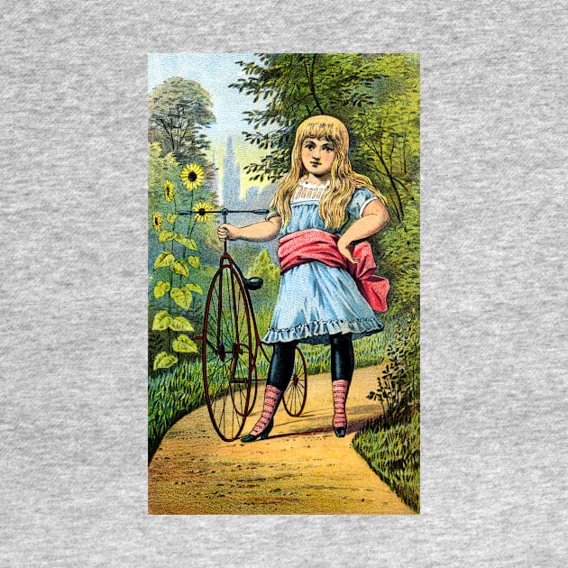 Victorian Girl and her Tricycle by historicimage